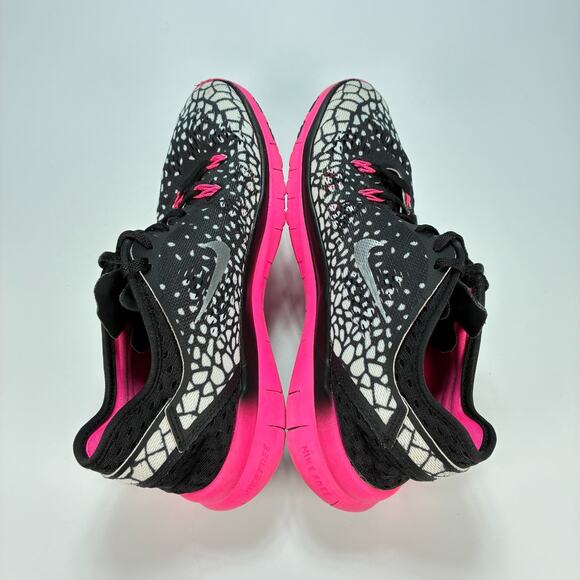 Nike Free 5.0 TR Fit 5 Print Black Pink Running Shoes 704695-012 Women's Size 7 - Picture 7 of 10